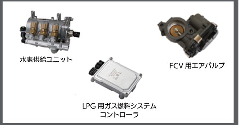 水素供給ユニット、FCV用エアバルブ、LPG用ガス燃料システムコントローラ