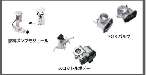 燃料ポンプモジュール、EGRバルブ、スロットルボデー